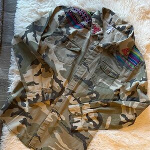 Disney Camouflage Jacket with Colorful Accents